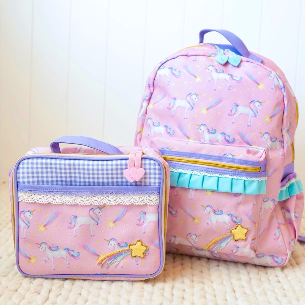 Full size Pink unicorn backpack and lunch kit- Never used.